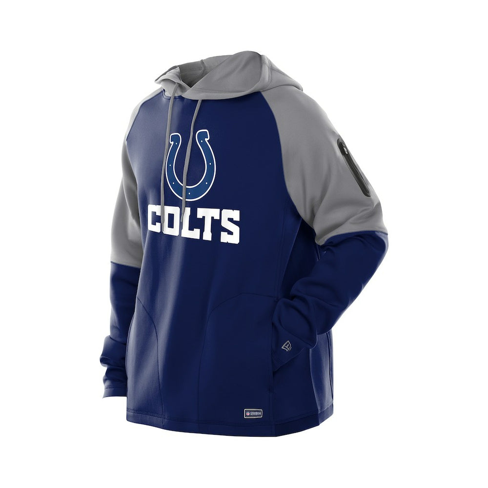 Indianapolis Colts New Era Combine Authentic Color Block Raglan Pullover Hoodie Royal