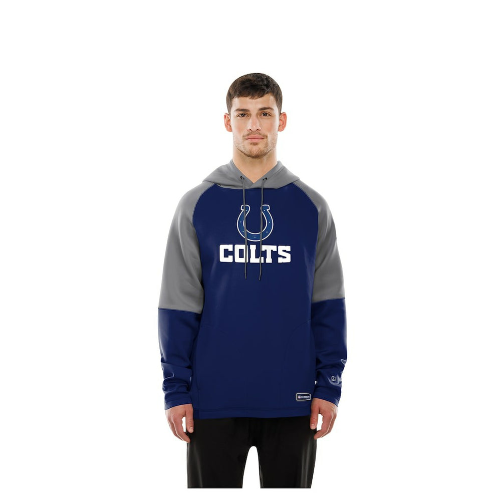 Indianapolis Colts New Era Combine Authentic Color Block Raglan Pullover Hoodie Royal