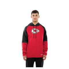 Kansas City Chiefs New Era Combine Authentic Color Block Raglan Pullover Hoodie Red