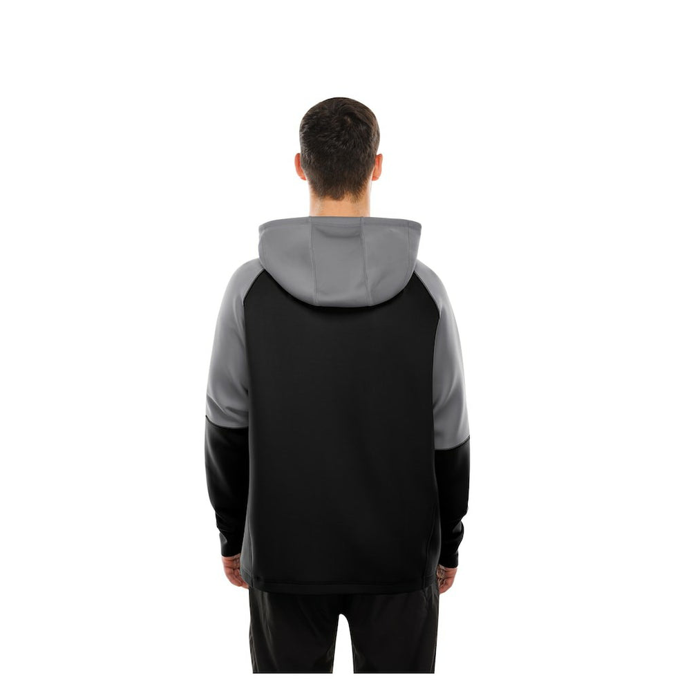 Las Vegas Raiders New Era Combine Authentic Color Block Raglan Pullover Hoodie Black