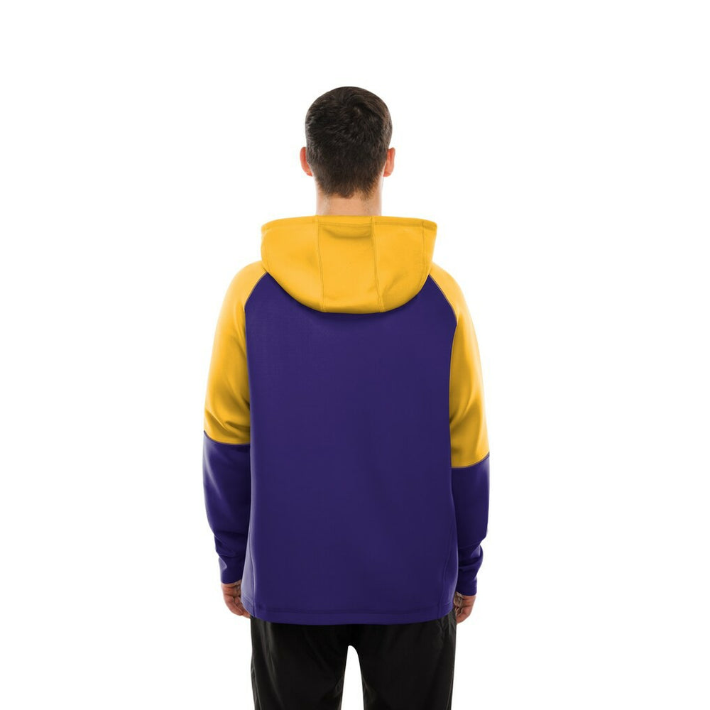 Minnesota Vikings New Era Combine Authentic Color Block Raglan Pullover Hoodie Purple