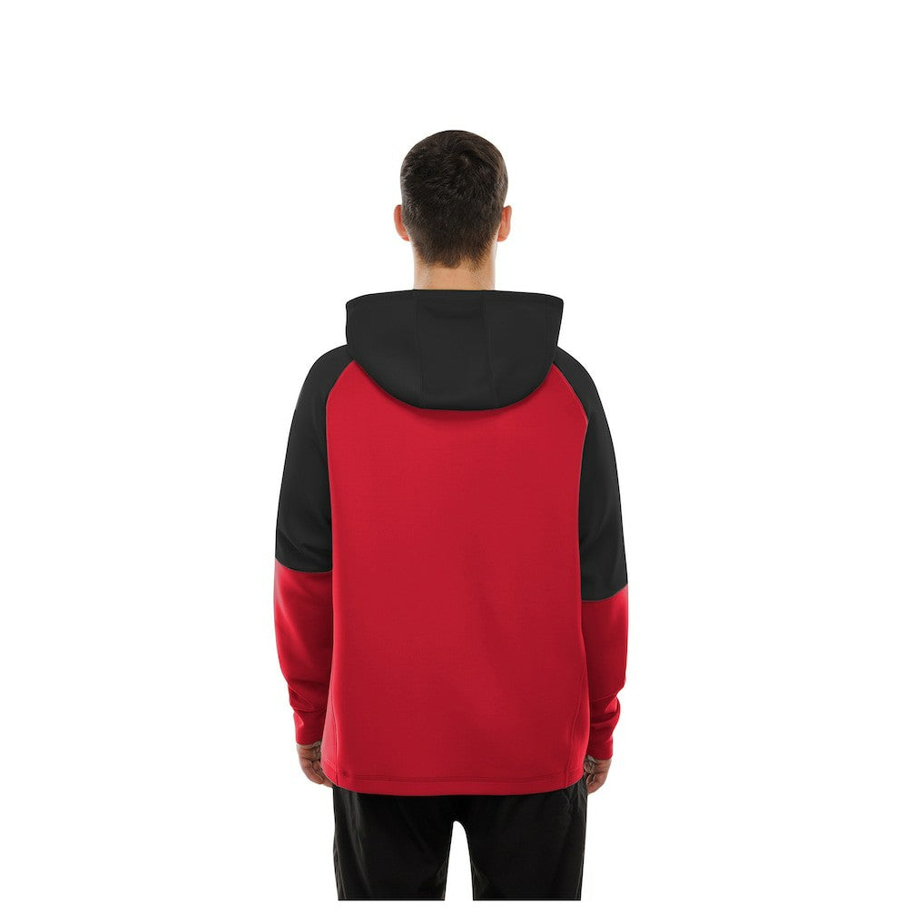 Atlanta Falcons New Era Combine Authentic Color Block Raglan Pullover Hoodie Red
