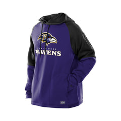 Baltimore Ravens New Era Combine Authentic Color Block Raglan Pullover Hoodie Purple