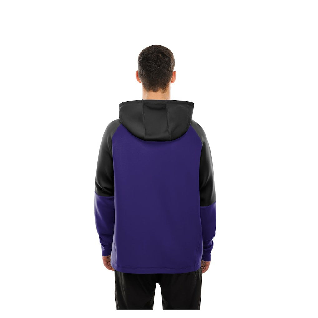 Baltimore Ravens New Era Combine Authentic Color Block Raglan Pullover Hoodie Purple