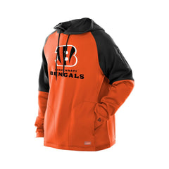 Cincinnati Bengals New Era Combine Authentic Color Block Raglan Pullover Hoodie Orange
