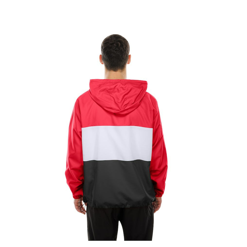 Kansas City Chiefs New Era Ripstop Quarter-Zip Hooded Windbreaker Red