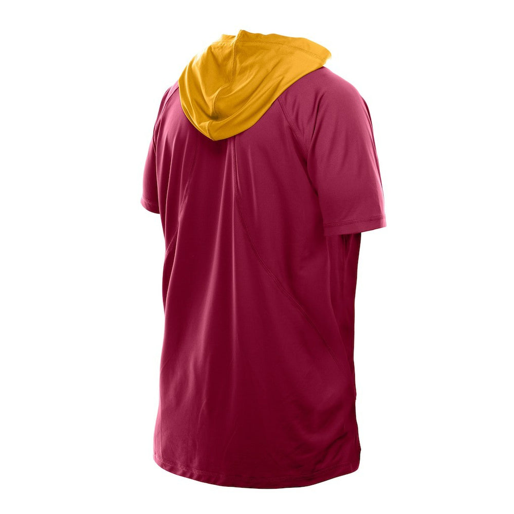Washington Commanders New Era Combine Authentic Hooded Raglan Short-Sleeve T-Shirt Scarlet