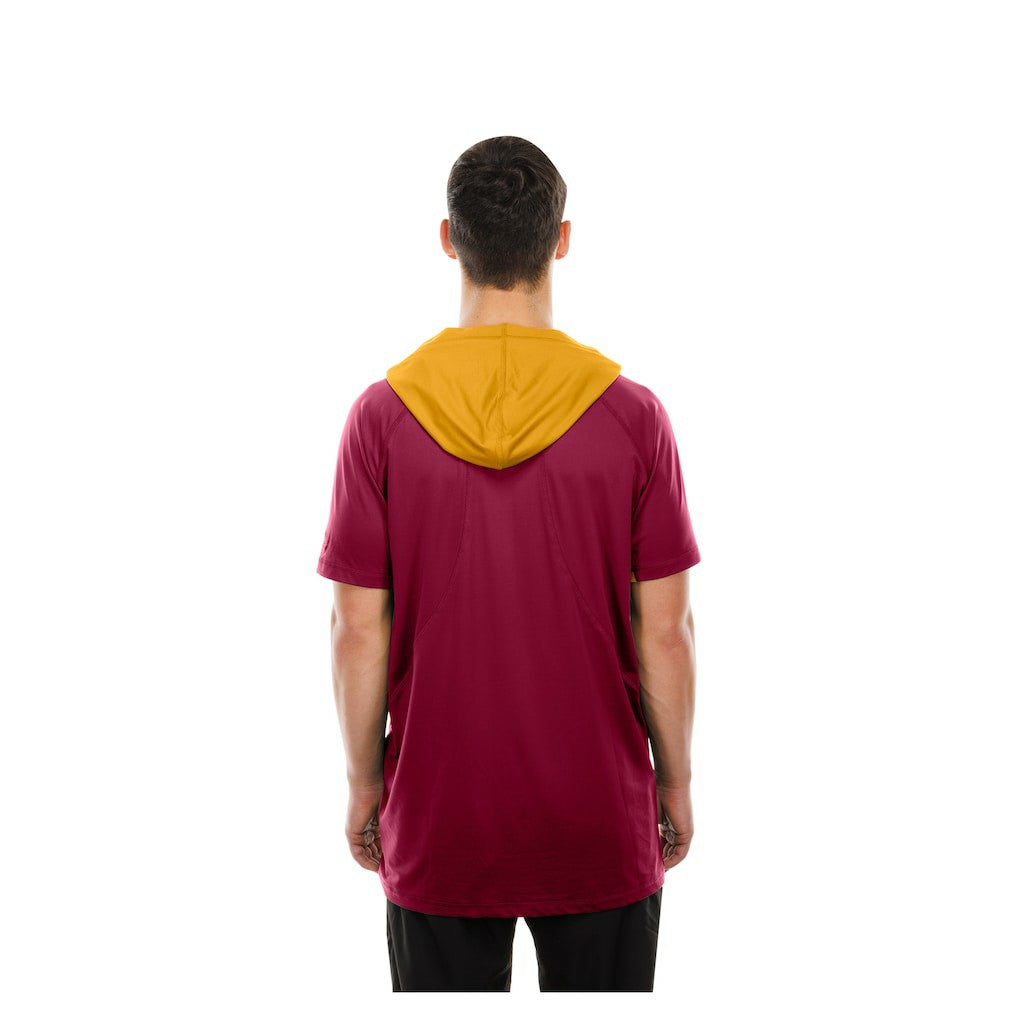 Washington Commanders New Era Combine Authentic Hooded Raglan Short-Sleeve T-Shirt Scarlet