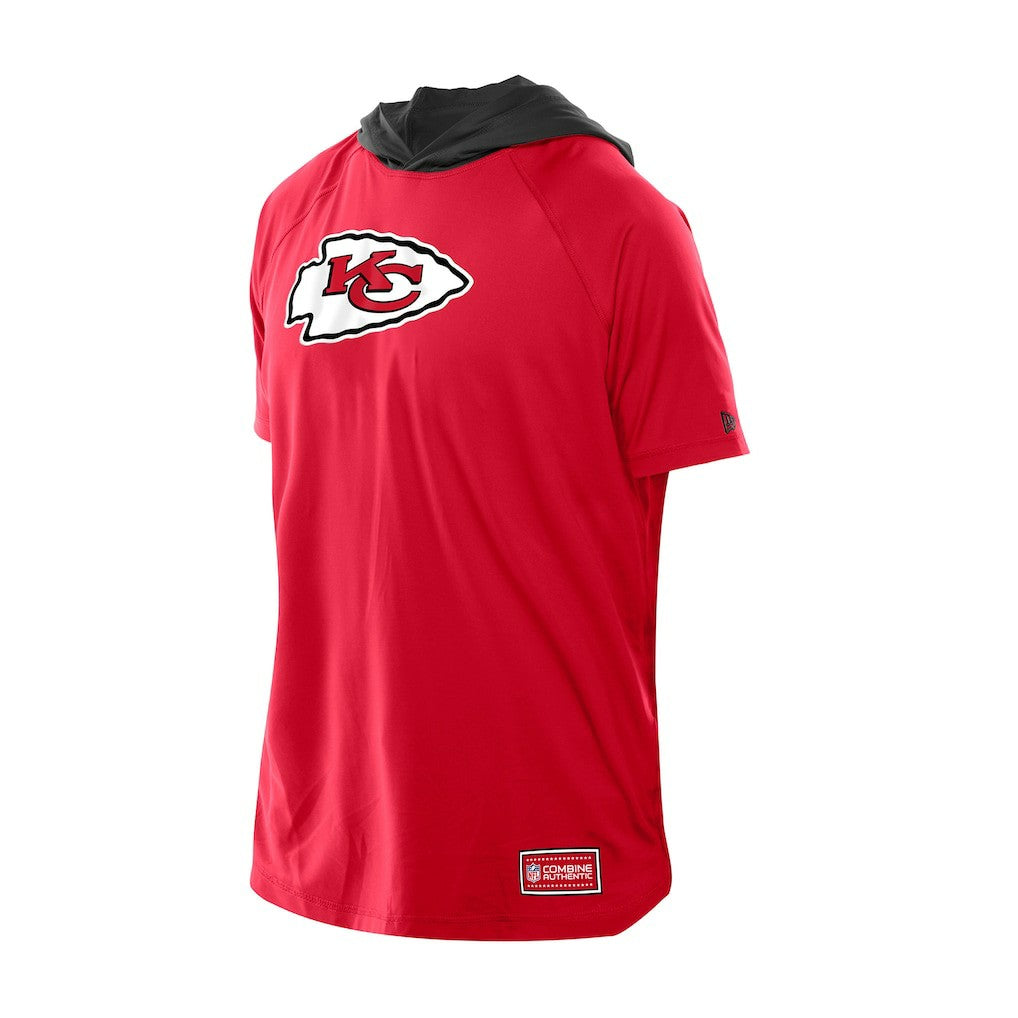 Kansas City Chiefs New Era Combine Authentic Hooded Raglan Short-Sleeve T-Shirt Red