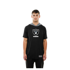 Las Vegas Raiders New Era Combine Authentic Hooded Raglan Short-Sleeve T-Shirt Black