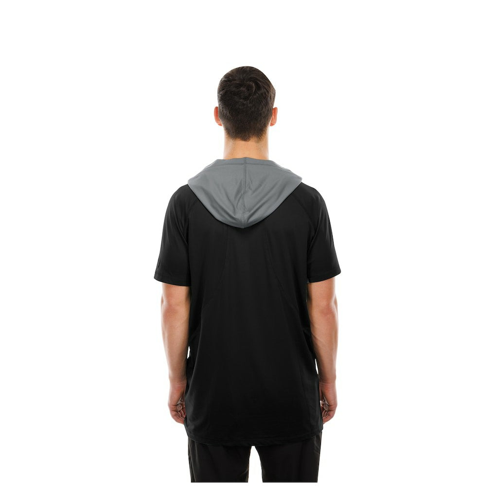 Las Vegas Raiders New Era Combine Authentic Hooded Raglan Short-Sleeve T-Shirt Black