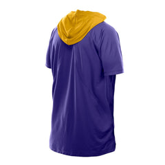 Minnesota Vikings New Era Combine Authentic Hooded Raglan Short-Sleeve T-Shirt Purple