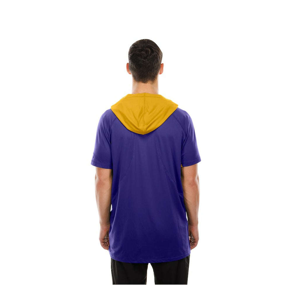 Minnesota Vikings New Era Combine Authentic Hooded Raglan Short-Sleeve T-Shirt Purple