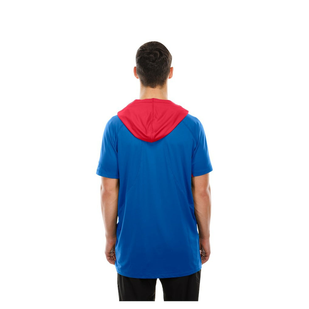 New York Giants New Era Combine Authentic Hooded Raglan Short-Sleeve T-Shirt Royal