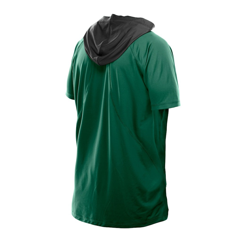 New York Jets New Era Combine Authentic Hooded Raglan Short-Sleeve T-Shirt Green