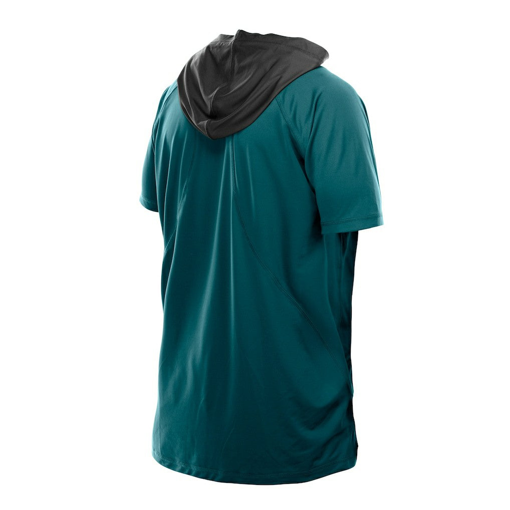 Philadelphia Eagles New Era Combine Authentic Hooded Raglan Short-Sleeve T-Shirt Midnight Green