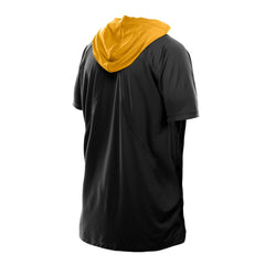 Pittsburgh Steelers New Era Combine Authentic Hooded Raglan Short-Sleeve T-Shirt Black