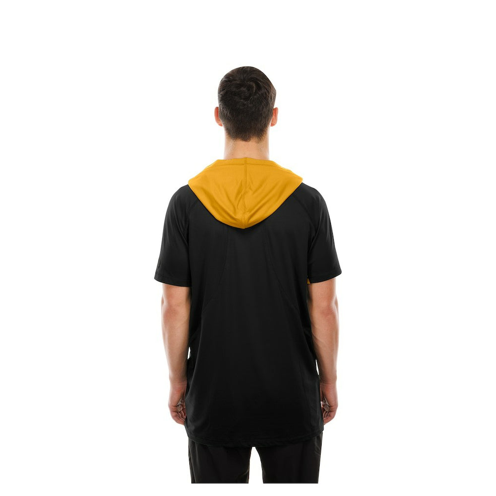 Pittsburgh Steelers New Era Combine Authentic Hooded Raglan Short-Sleeve T-Shirt Black