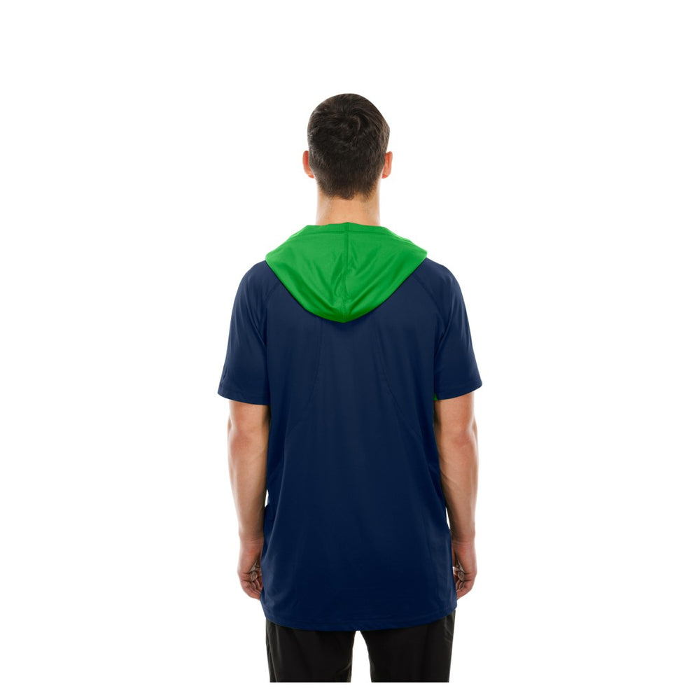 Seattle Seahawks New Era Combine Authentic Hooded Raglan Short-Sleeve T-Shirt College Navy