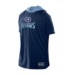 Tennessee Titans New Era Combine Authentic Hooded Raglan Short-Sleeve T-Shirt Navy