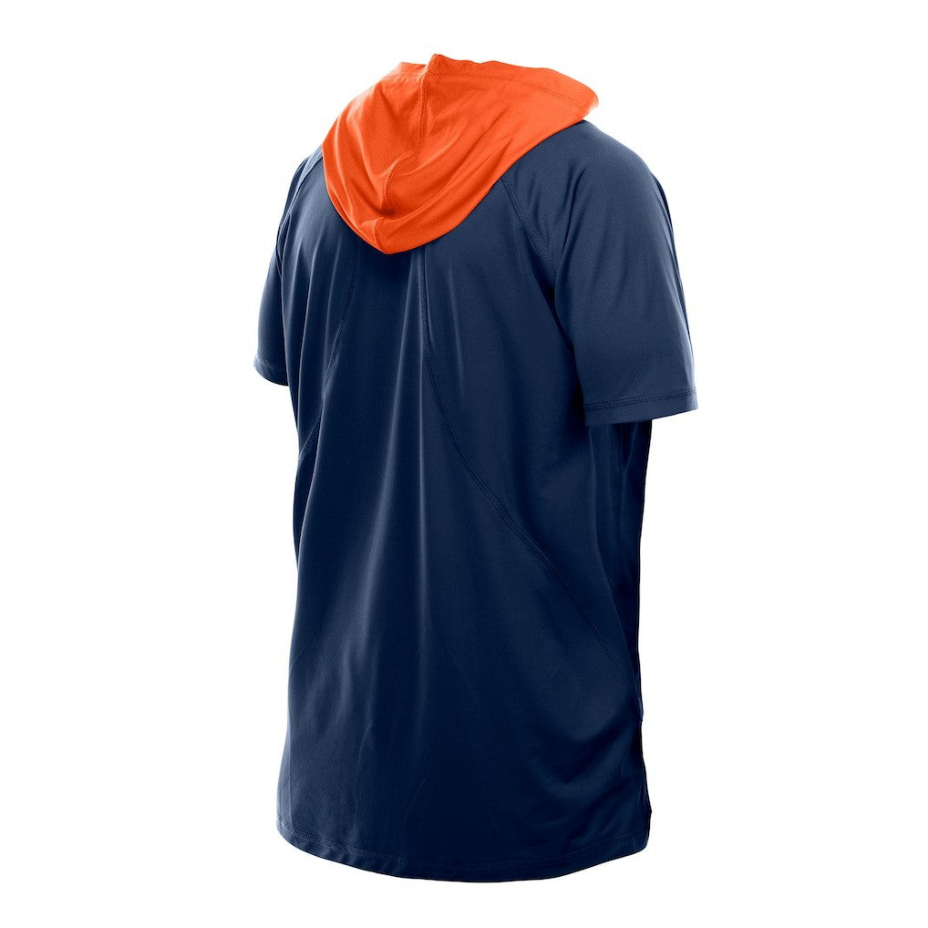 Chicago Bears New Era Combine Authentic Hooded Raglan Short-Sleeve T-Shirt Navy