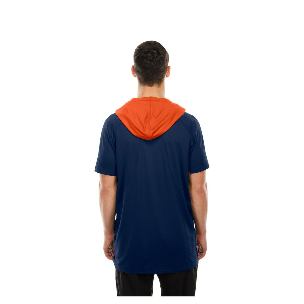 Chicago Bears New Era Combine Authentic Hooded Raglan Short-Sleeve T-Shirt Navy