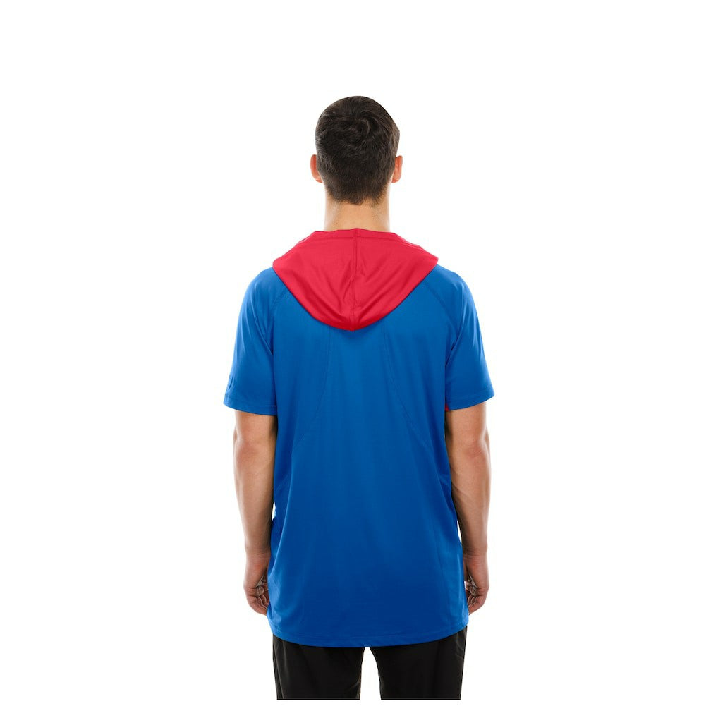 Buffalo Bills New Era Combine Authentic Hooded Raglan Short-Sleeve T-Shirt Royal