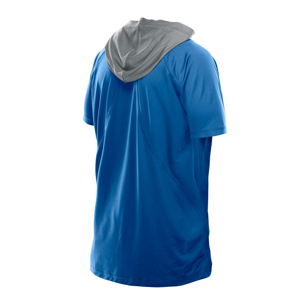 Detroit Lions New Era Combine Authentic Hooded Raglan Short-Sleeve T-Shirt Blue