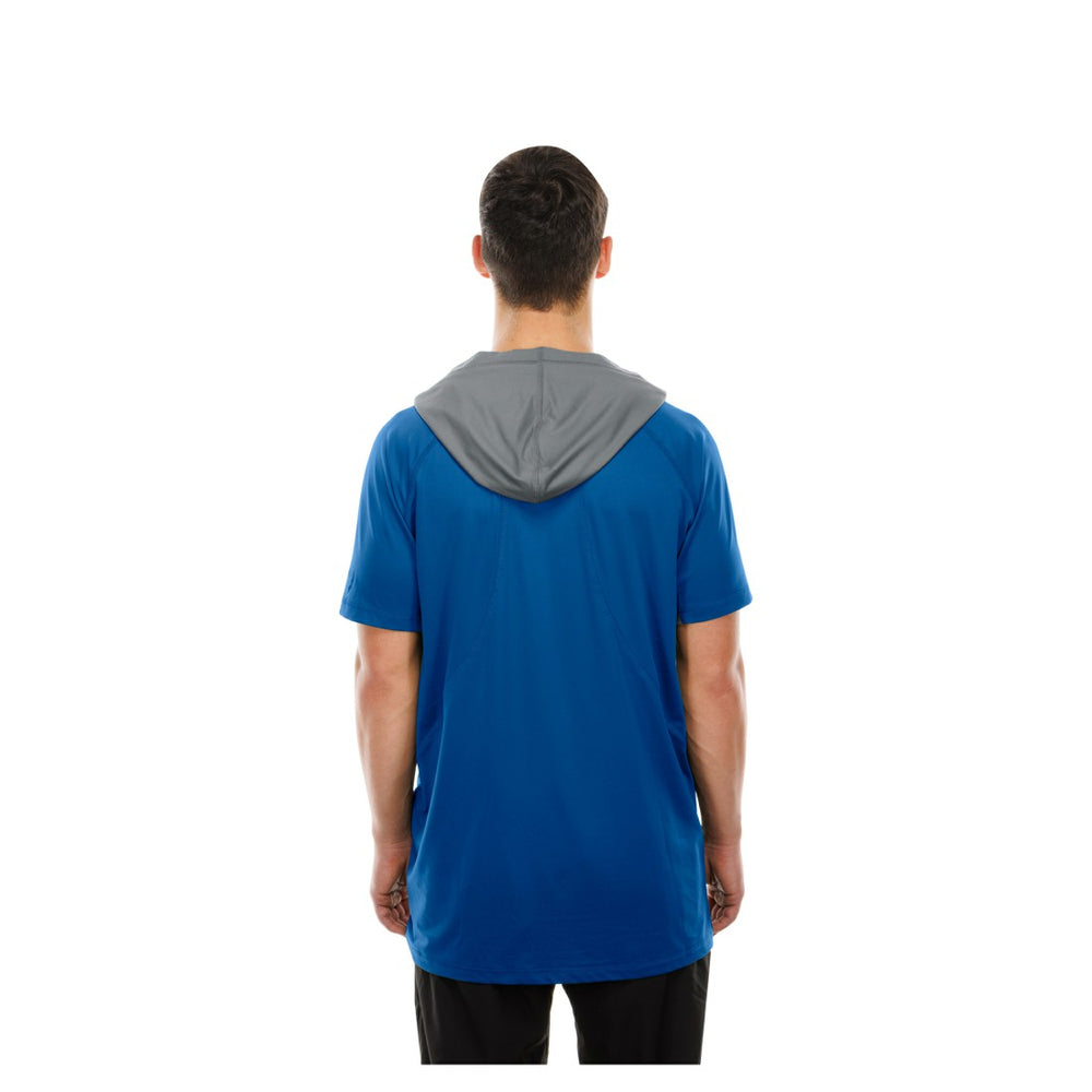 Detroit Lions New Era Combine Authentic Hooded Raglan Short-Sleeve T-Shirt Blue