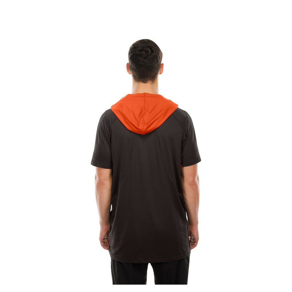 Cleveland Browns New Era Combine Authentic Hooded Raglan Short-Sleeve T-Shirt Brown