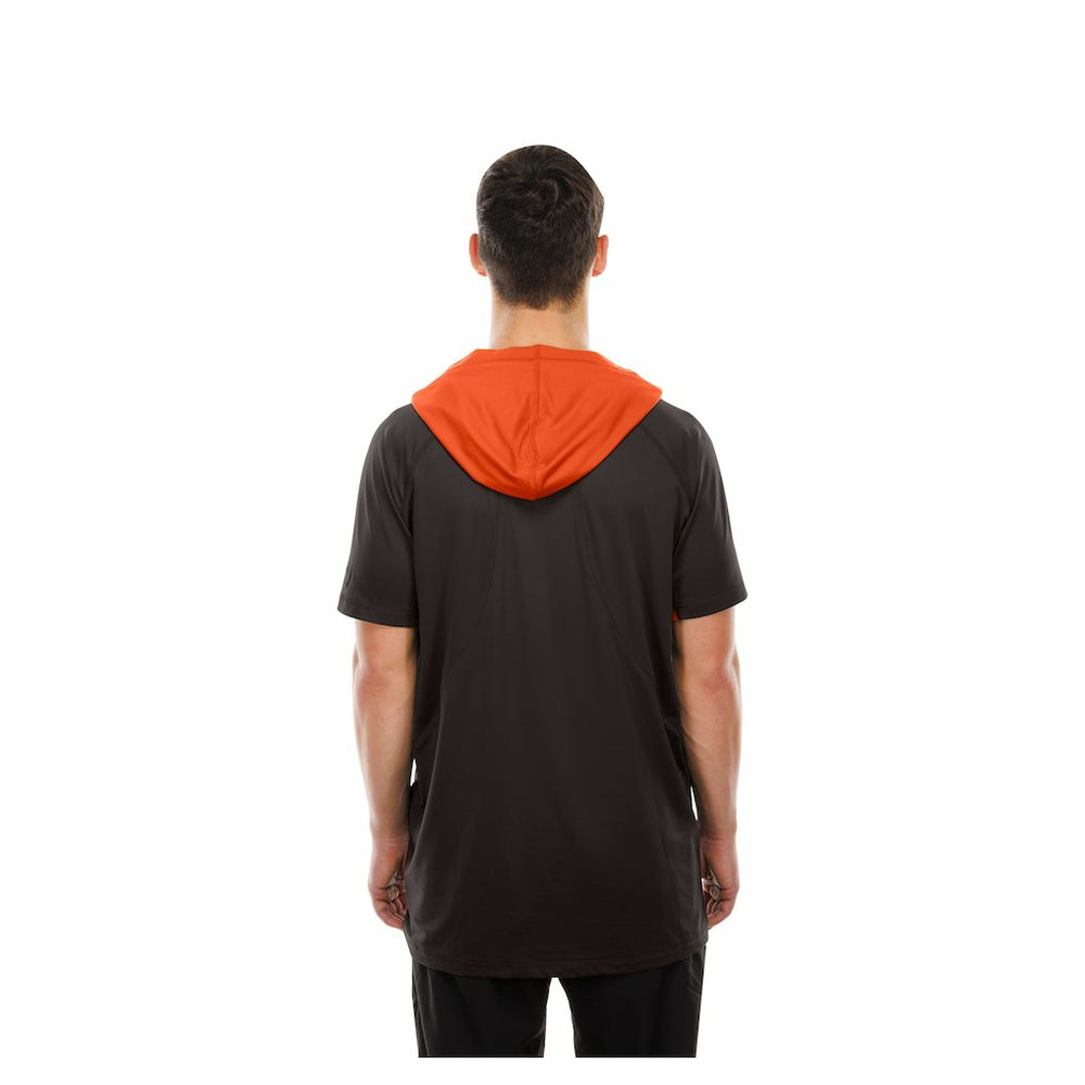 Cleveland Browns New Era Combine Authentic Hooded Raglan Short-Sleeve T-Shirt Brown