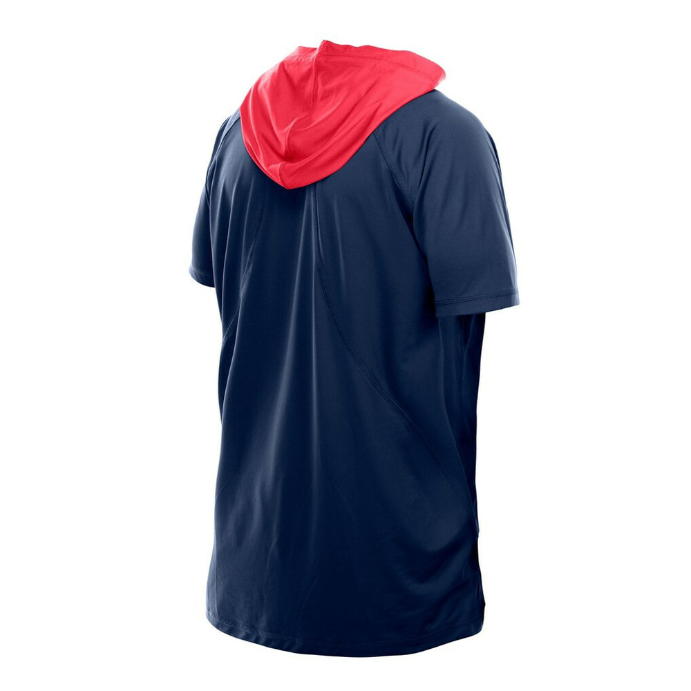 Houston Texans New Era Combine Authentic Hooded Raglan Short-Sleeve T-Shirt Navy