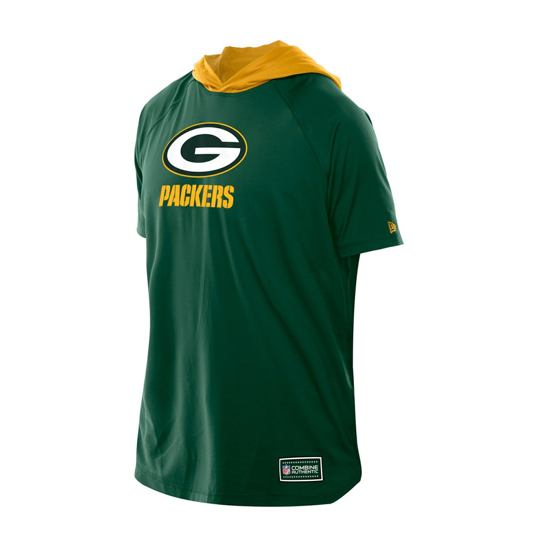 Green Bay Packers New Era Combine Authentic Hooded Raglan Short-Sleeve T-Shirt Green