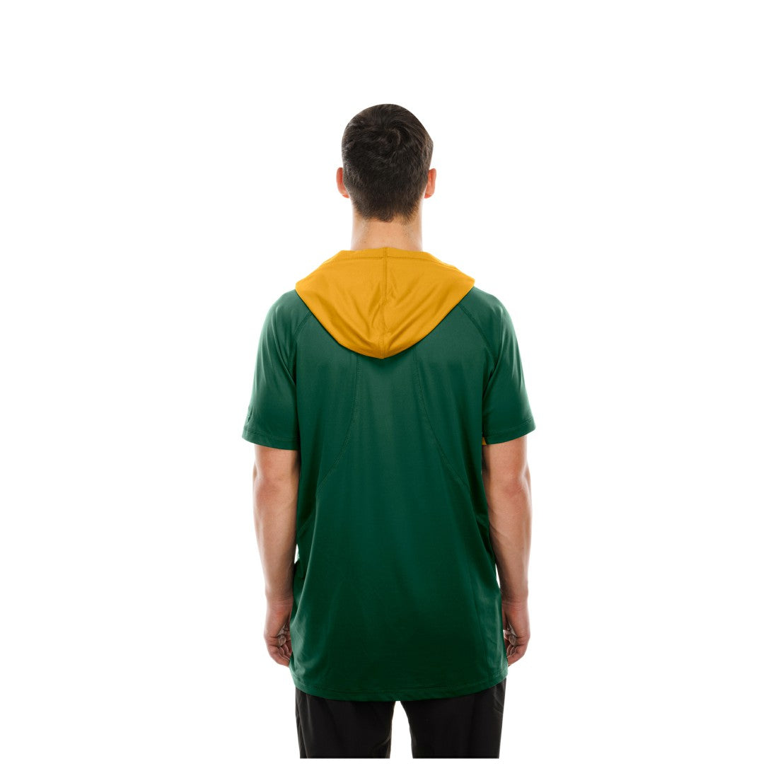Green Bay Packers New Era Combine Authentic Hooded Raglan Short-Sleeve T-Shirt Green