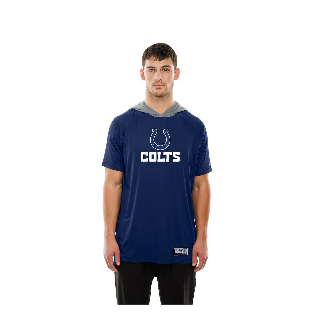 Indianapolis Colts New Era Combine Authentic Hooded Raglan Short-Sleeve T-Shirt Royal