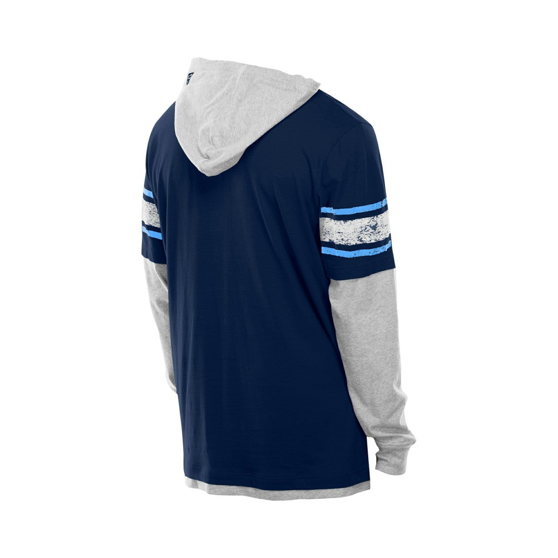 Tennessee Titans New Era Twofer Layered Long Sleeve Hoodie T-Shirt Navy