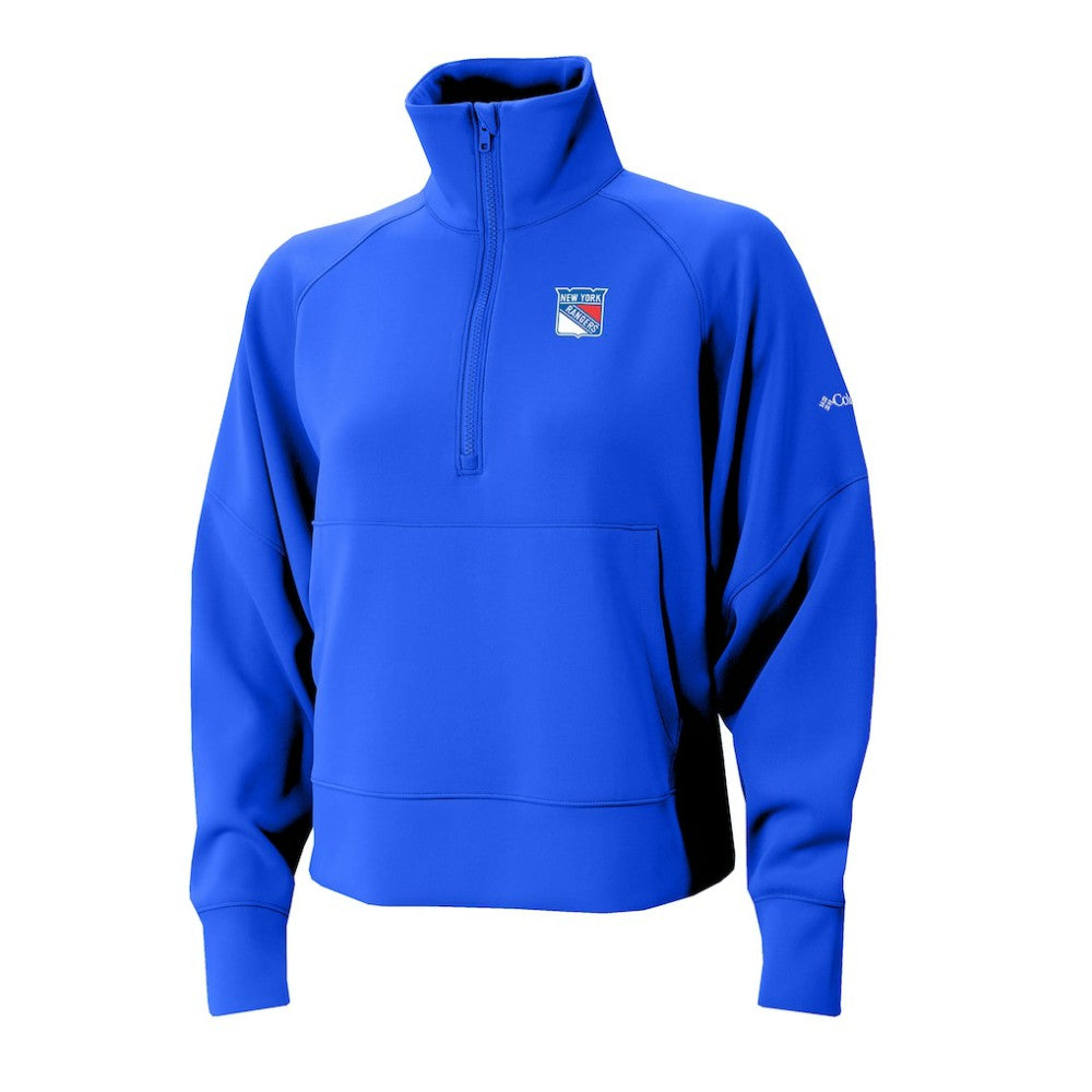 NHL New York Rangers Columbia Women's Wickhams Hills Raglan Omni-Wick Half-Zip Pullover - Blue