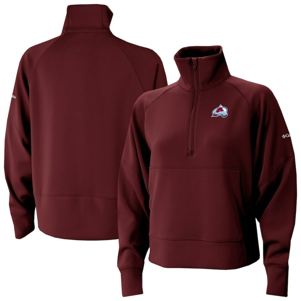 NHL Colorado Avalanche Columbia Women's Wickhams Hills Raglan Omni-Wick Half-Zip Pullover - Maroon