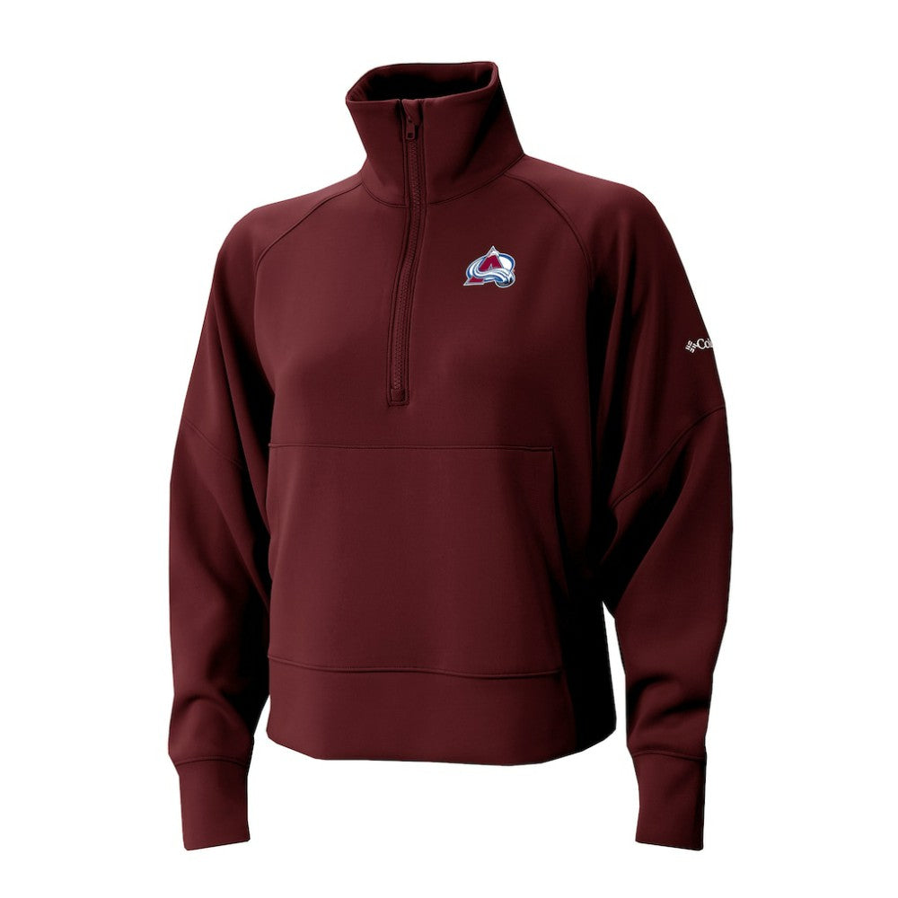 NHL Colorado Avalanche Columbia Women's Wickhams Hills Raglan Omni-Wick Half-Zip Pullover - Maroon