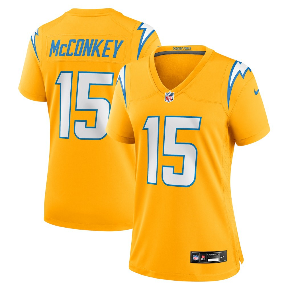 Ladd McConkey Los Angeles Chargers Women's Alternate Charger Power Game Jersey Gold