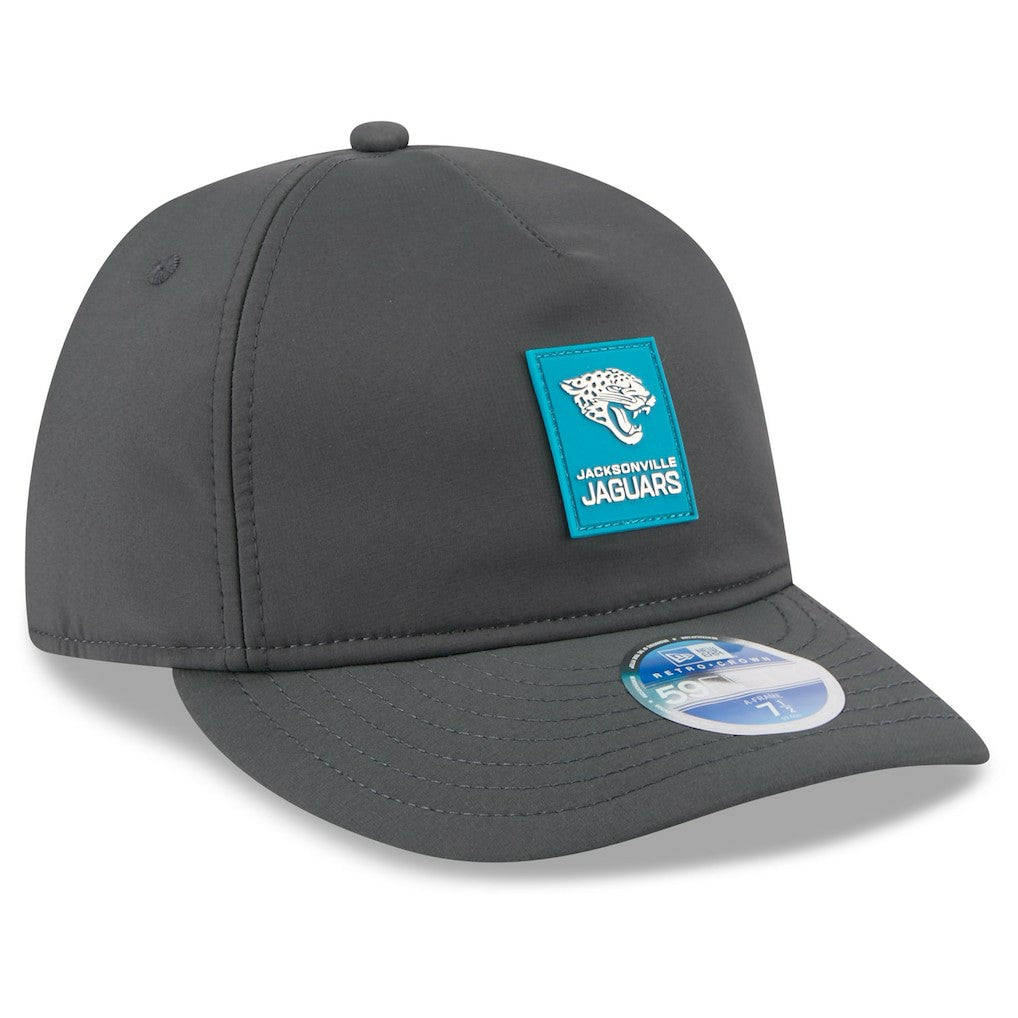 Jacksonville Jaguars New Era 2025 Sideline Cold Weather Retro Crown 59FIFTY Fitted Hat Charcoal