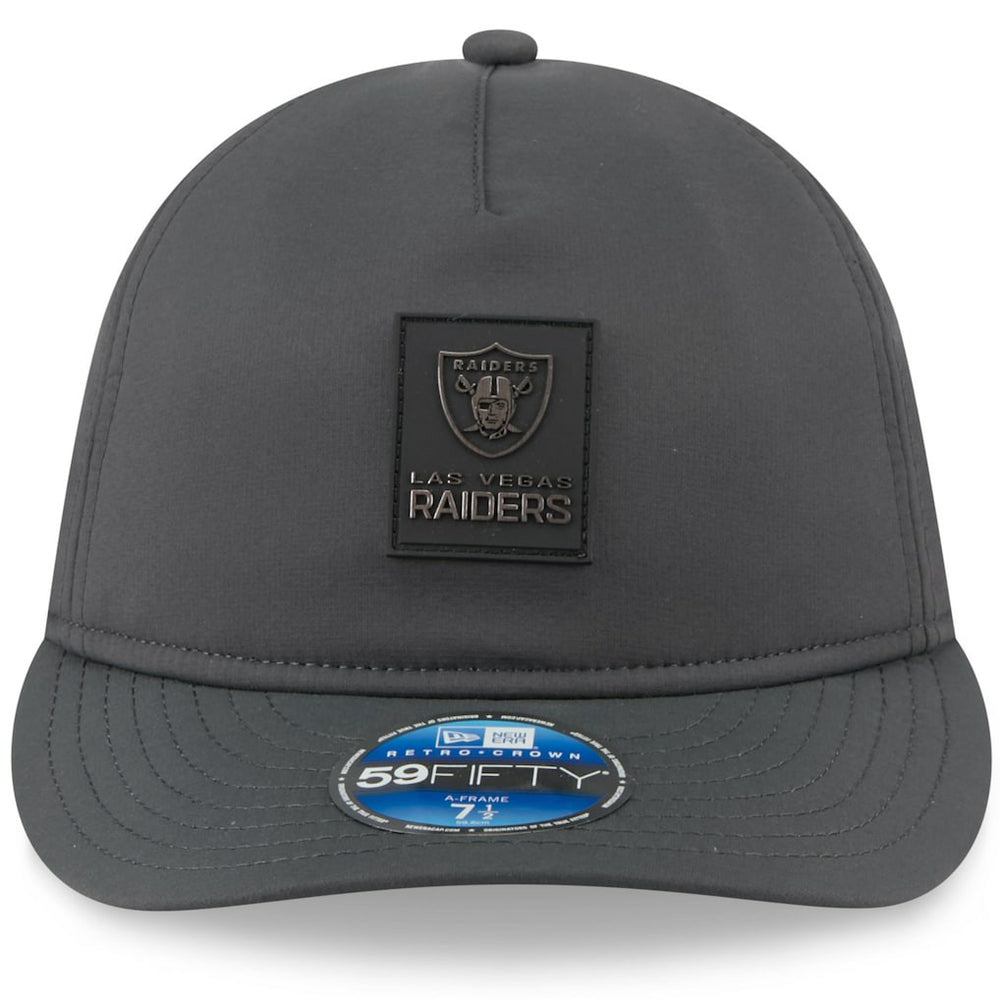 Las Vegas Raiders New Era 2025 Sideline Cold Weather Retro Crown 59FIFTY Fitted Hat Charcoal