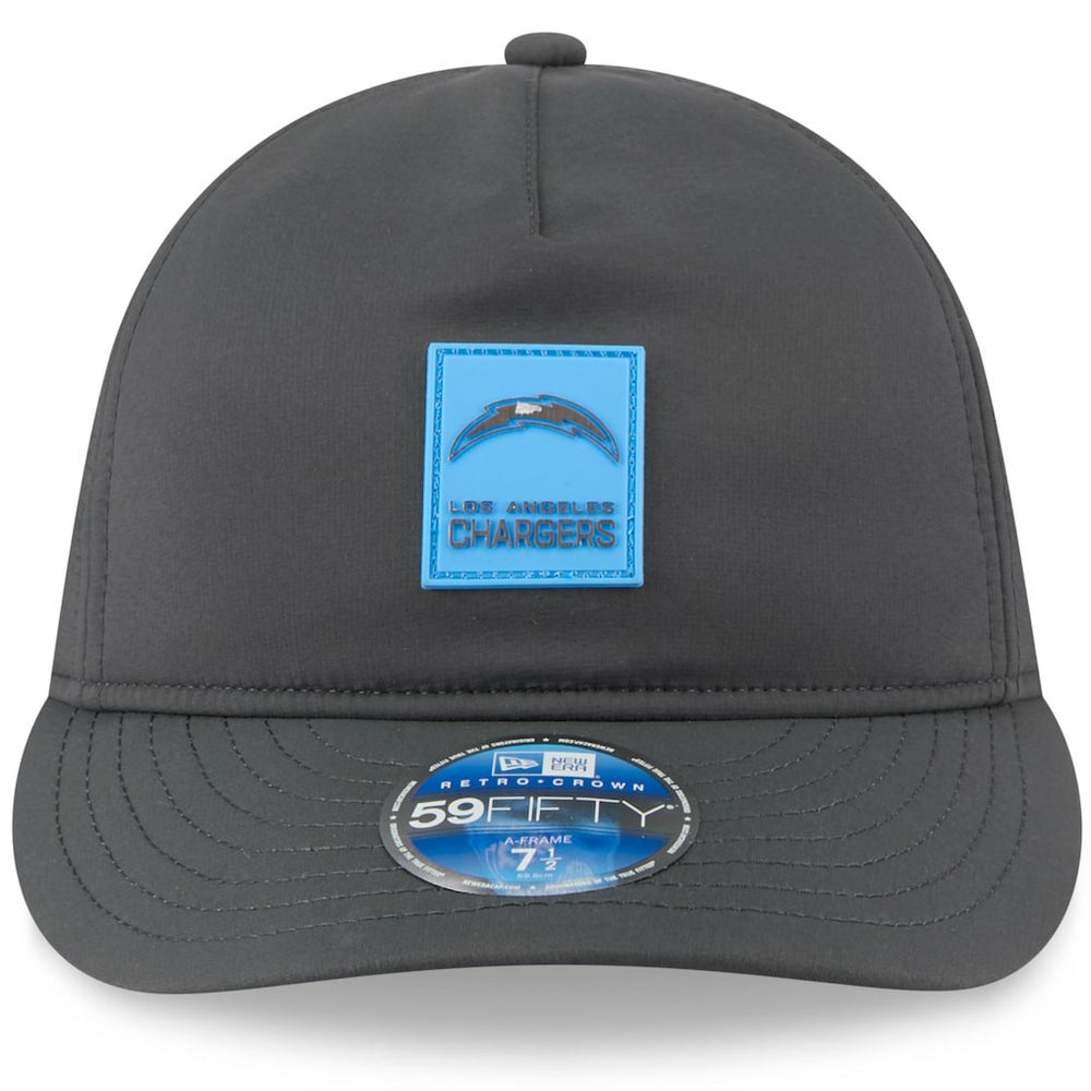 Los Angeles Chargers New Era 2025 Sideline Cold Weather Retro Crown 59FIFTY Fitted Hat Charcoal
