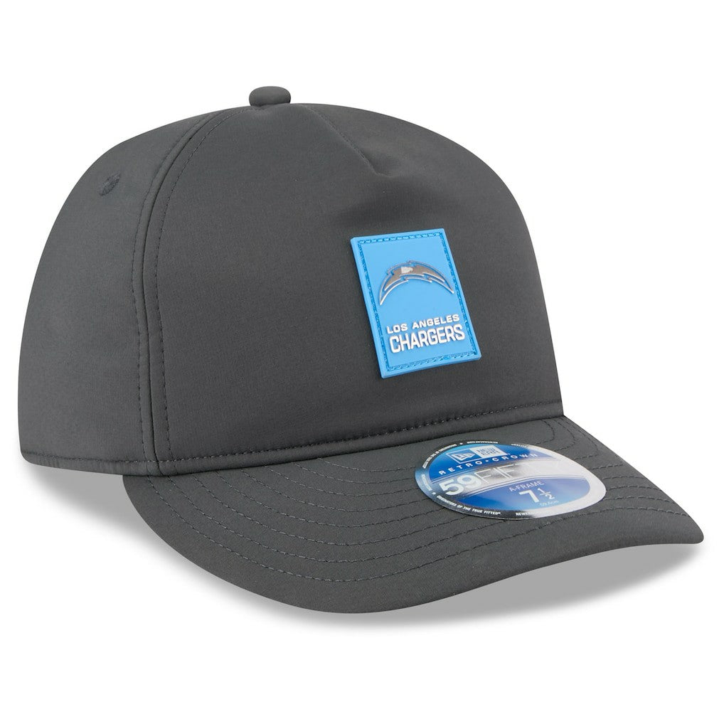 Los Angeles Chargers New Era 2025 Sideline Cold Weather Retro Crown 59FIFTY Fitted Hat Charcoal
