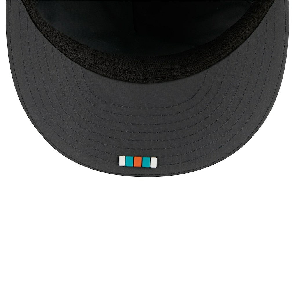 Miami Dolphins New Era 2025 Sideline Cold Weather Retro Crown 59FIFTY Fitted Hat Charcoal