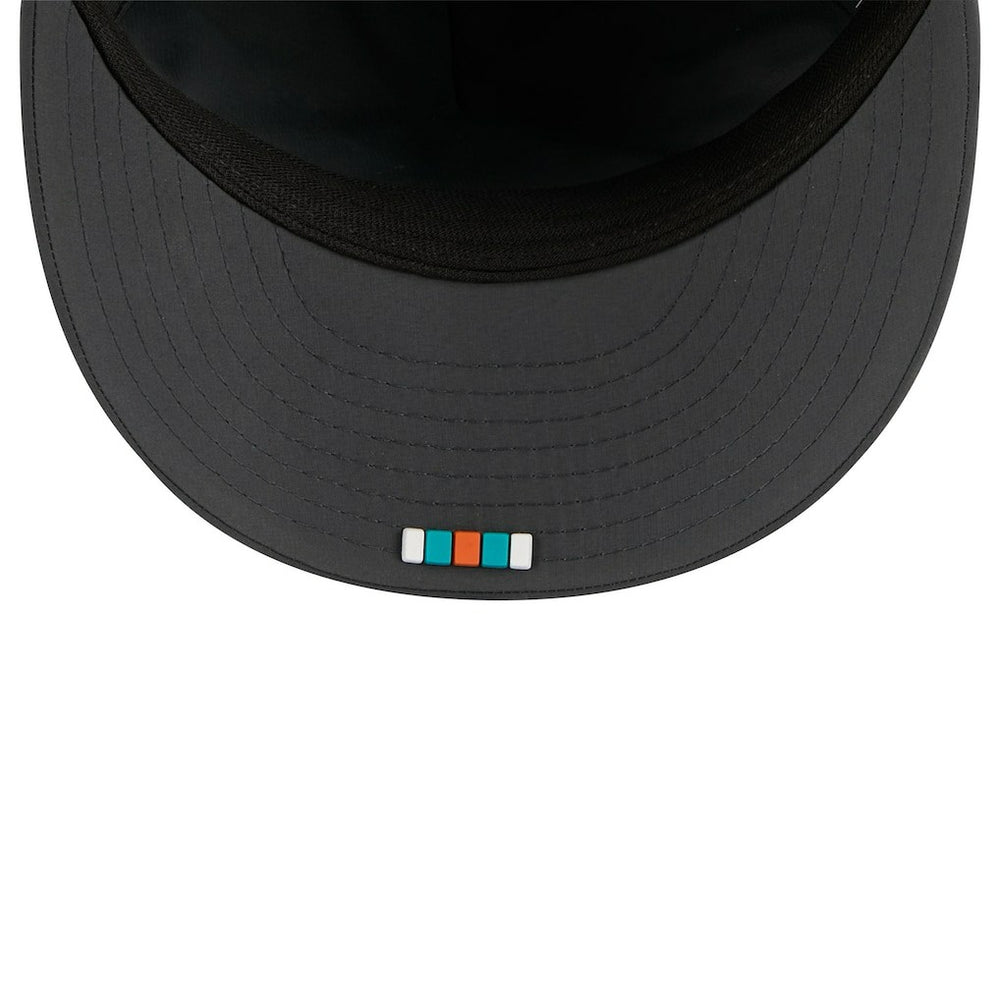 Miami Dolphins New Era 2025 Sideline Cold Weather Retro Crown 59FIFTY Fitted Hat Charcoal