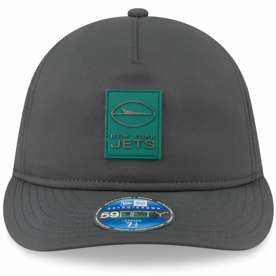 New York Jets New Era 2025 Sideline Cold Weather Retro Crown 59FIFTY Fitted Hat Charcoal