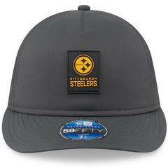 Pittsburgh Steelers New Era 2025 Sideline Cold Weather Retro Crown 59FIFTY Fitted Hat Charcoal