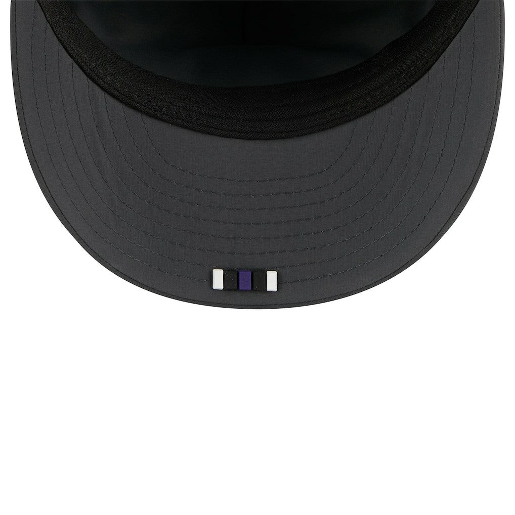 Baltimore Ravens New Era 2025 Sideline Cold Weather Retro Crown 59FIFTY Fitted Hat Charcoal