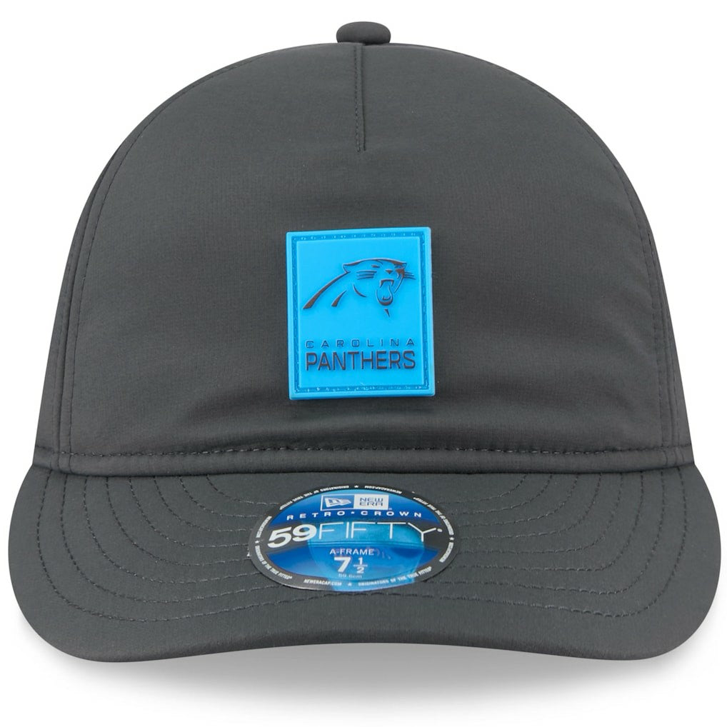 Carolina Panthers New Era 2025 Sideline Cold Weather Retro Crown 59FIFTY Fitted Hat Charcoal